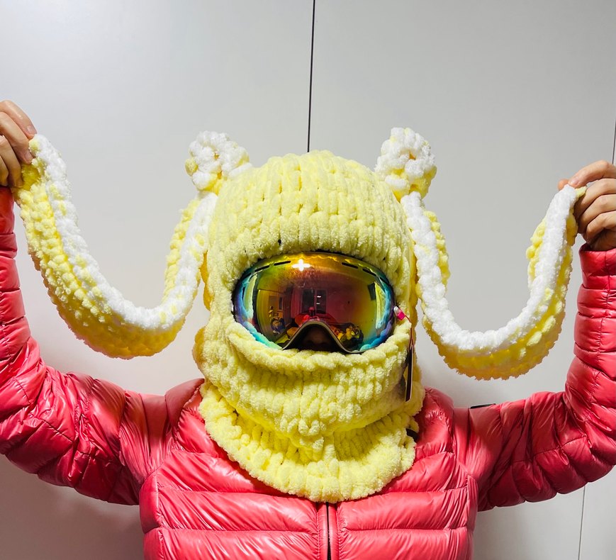 Balaklava kayak kask şapkası - Görsel 4