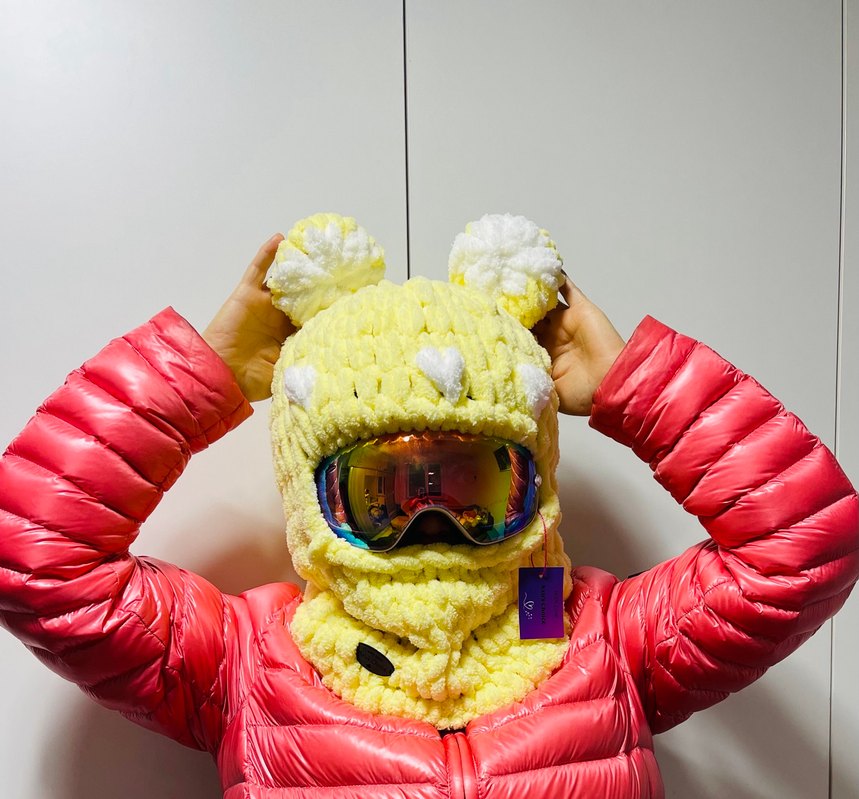 Balaklava kayak kask şapkası - Görsel 4