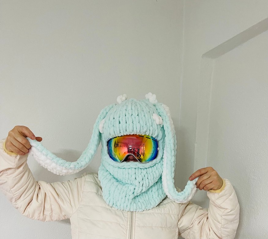 Balaklava kayak kask şapkası - Görsel 2