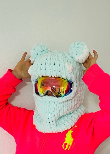 Balaklava kayak kask şapkası - Görsel 3