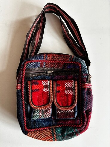 Etnik desen kilim çanta