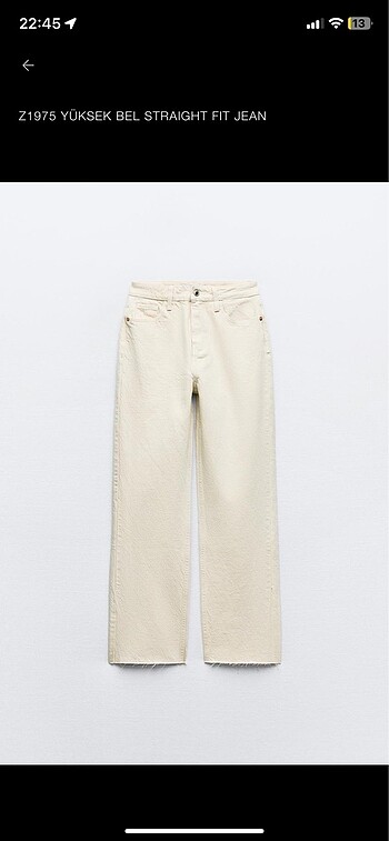 ZARA KOT PANTOLON