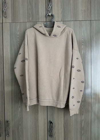 Trendyol & Milla Bej Kapusonlu Rahat Sweatshirt