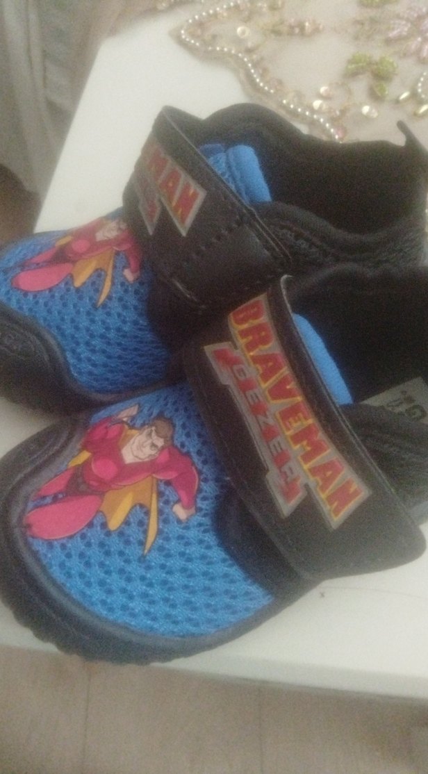 Mavi Desenli Erkek Çocuk Botları Velcro - Görsel 4