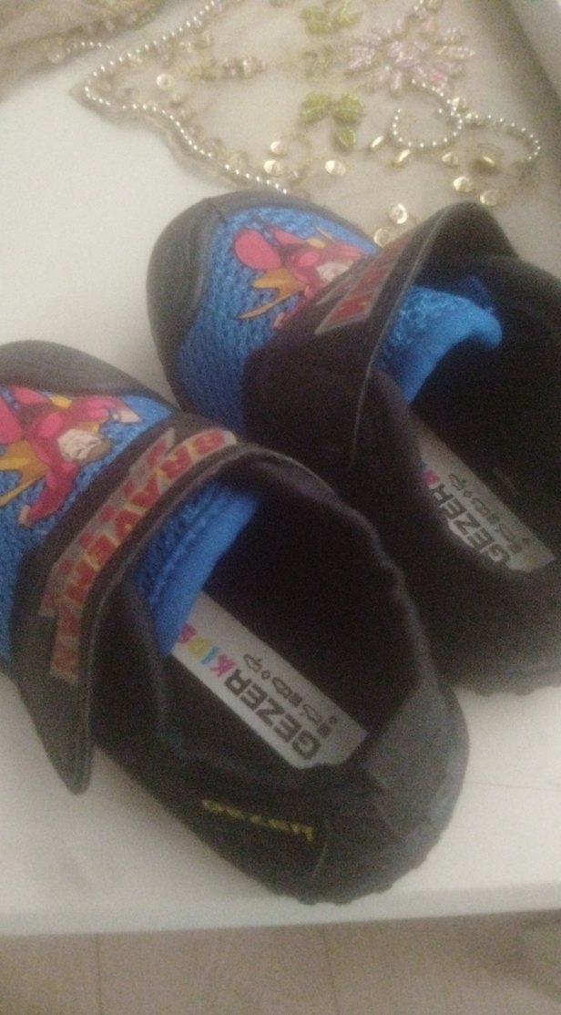 Mavi Desenli Erkek Çocuk Botları Velcro - Görsel 3