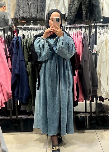 Salaş kot elbise - Görsel 3