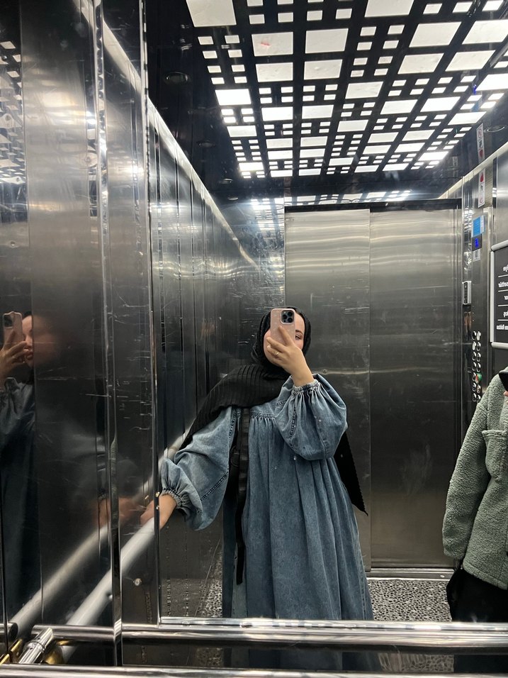 Salaş kot elbise - Görsel 2