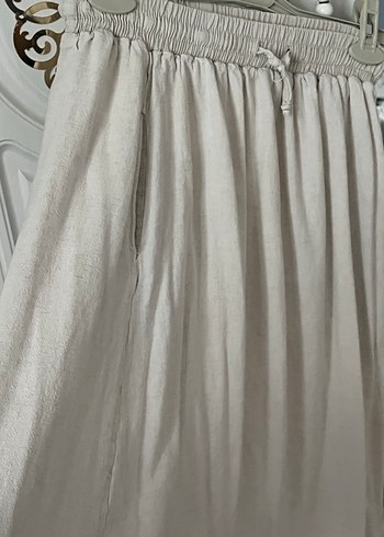 Kadın Kaki Midi Pamuk Etek - Görsel 2