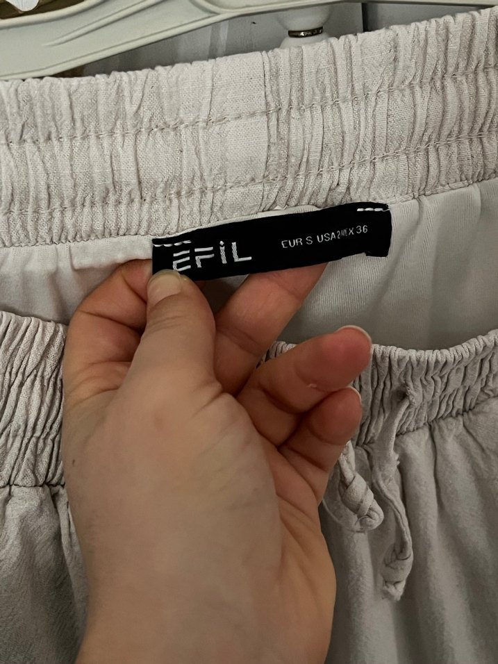 Kadın Kaki Midi Pamuk Etek - Görsel 4