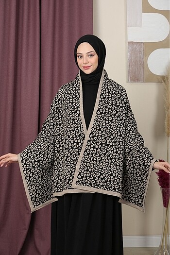 Armine LEOPAR DESEN OMUZ ŞALI