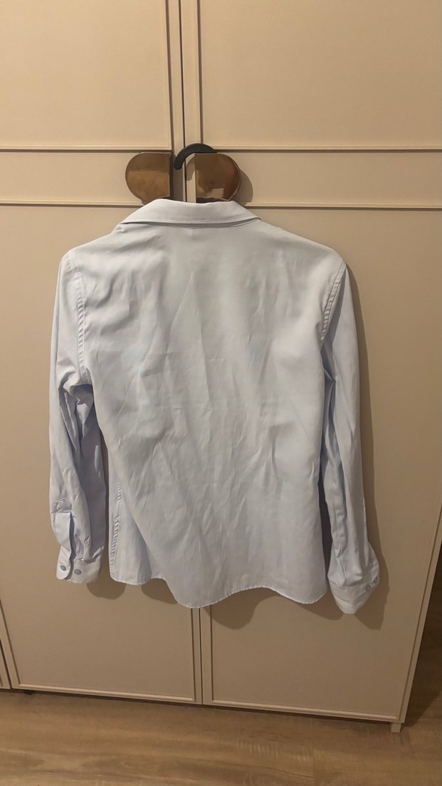 Pamuk Kadın Beyaz Uzun Kollu Gömlek - Görsel 4