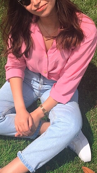 H&M Pembe İnce Yazlık Gömlek