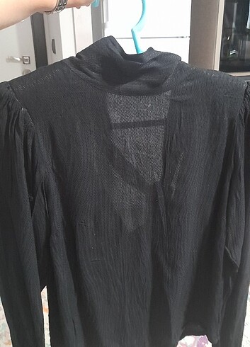 Siyah bsl marka yarım boğazlı badi bluz vatkalı