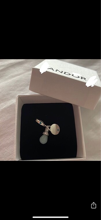 Beden turkuaz Renk Pandora Ampul Charm