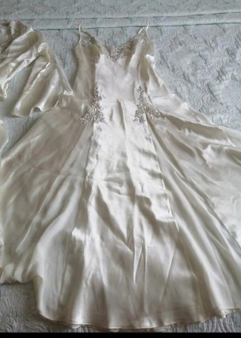 saten gecelik sabahlık seti - Görsel 3