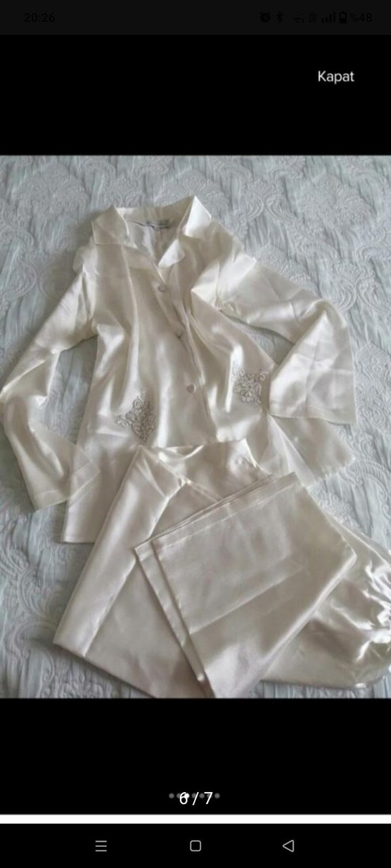 saten gecelik sabahlık seti - Görsel 5