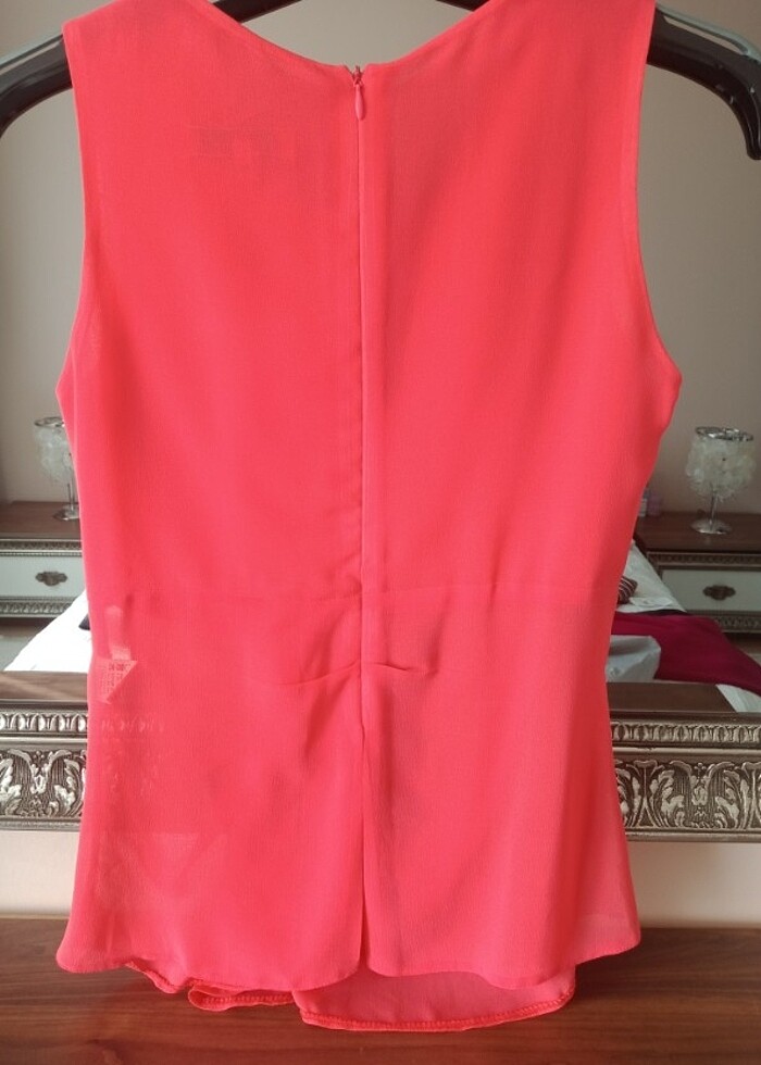 Nar çiçeği şifon bluz - Görsel 3