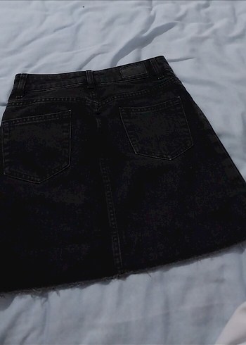 Trendyol & Milla Siyah Bol Kesim Midi Denim Etek