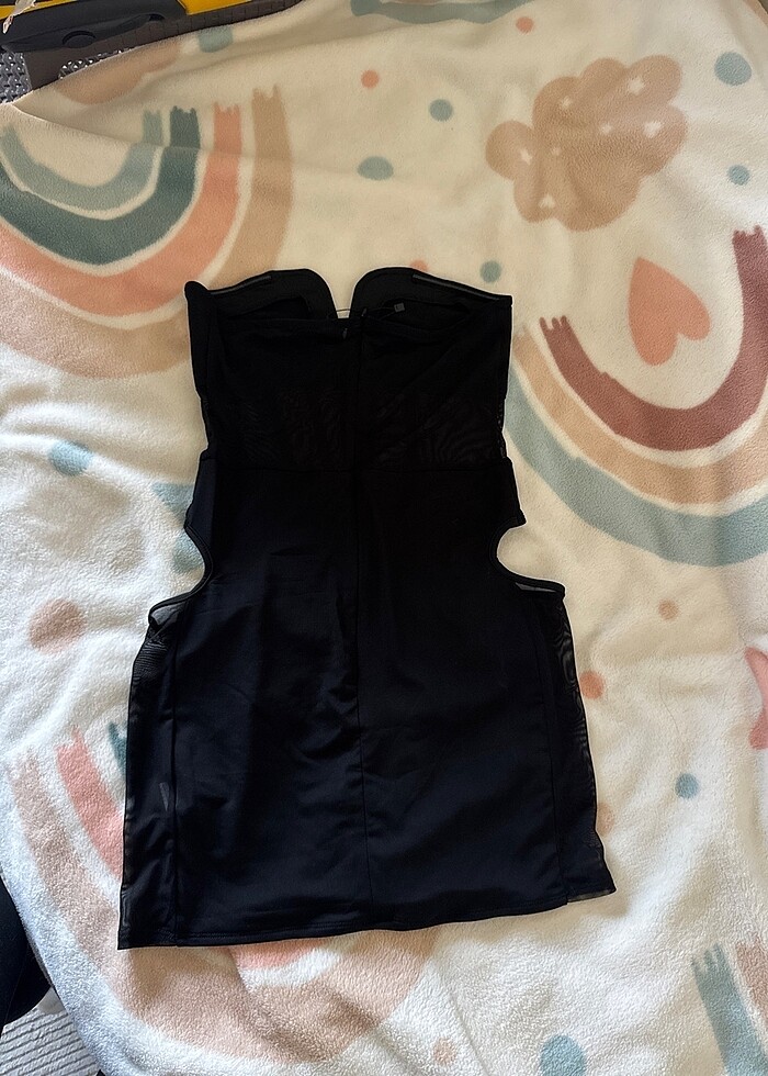 Tül siyah elbise - Görsel 2