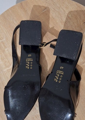 Siyah Tokalı Stiletto Kadın Ayakkabı - Görsel 3