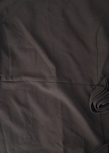 Uzun Siyah Büyük Beden Elbise - Görsel 4