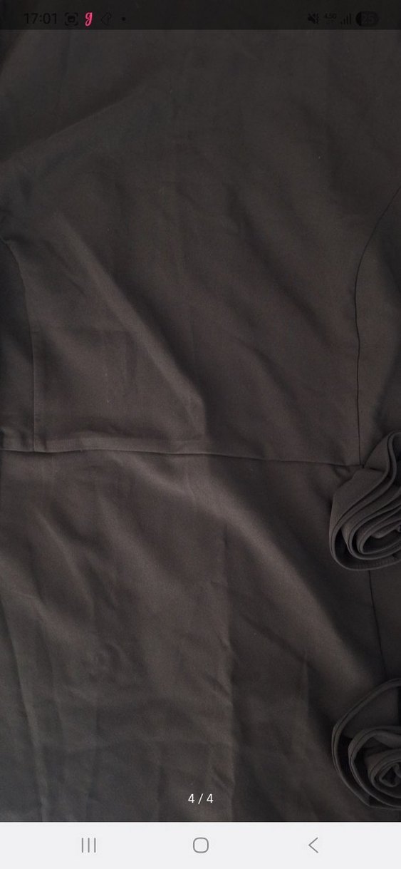 Uzun Siyah Büyük Beden Elbise - Görsel 4