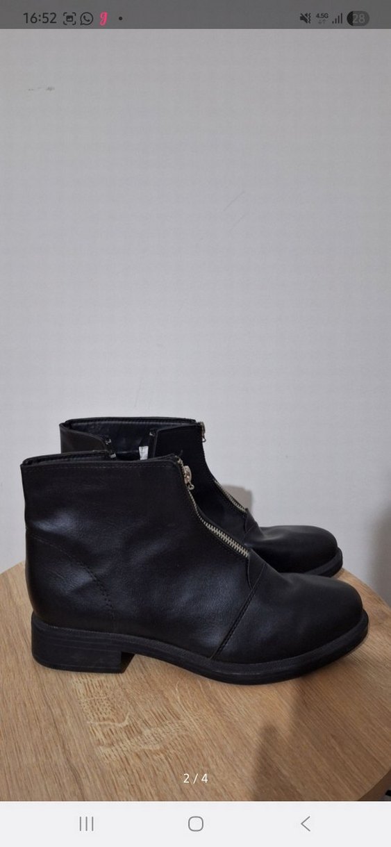 Kadın Siyah Deri Bot - Görsel 2