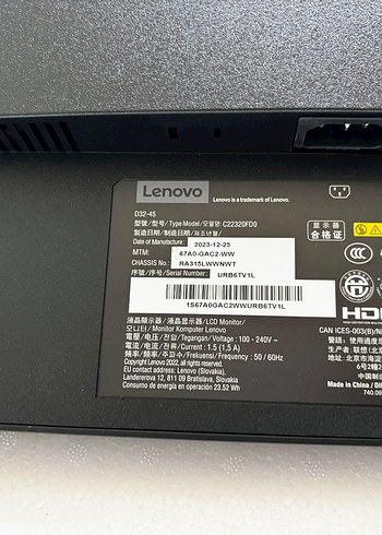 Lenovo Bilgisayar Monitörü - Görsel 5