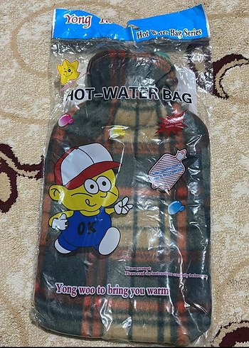 Ekose Desenli Peluş Sıcak Su Torbası - Görsel 2