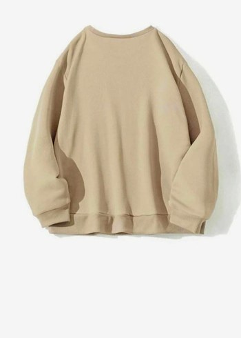 Bej Uzun Kollu Erkek Sweatshirt - Görsel 2