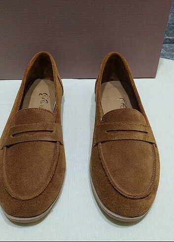 Sage Taba Kadın Süet Deri Loafer