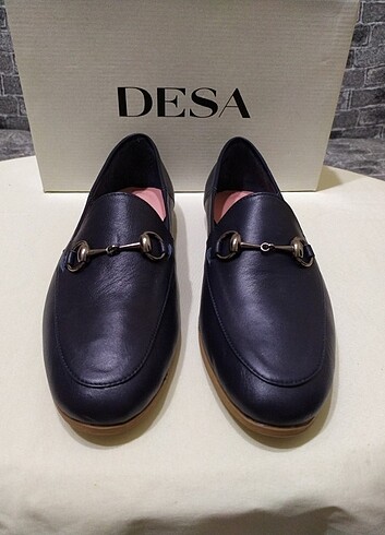41 Beden DESA HAKİKİ DERİ LOAFER 41 NUMARA LACİVERT