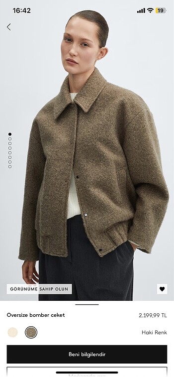 Mango oversize bomber ceket