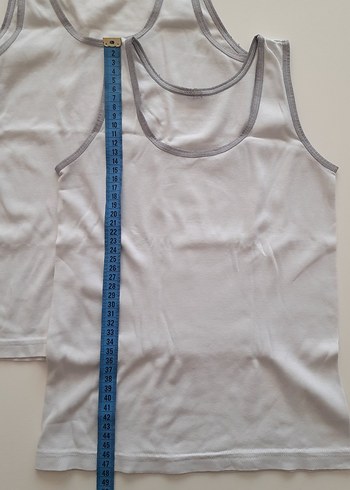 Beyaz Çocuk Atlet 2'li - Görsel 2