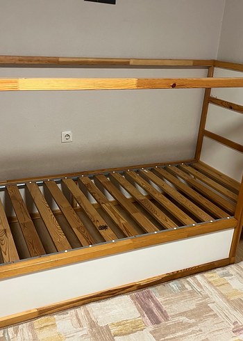 IKEA KURA Çift Yönlü Çocuk Yatağı Beyaz/Çam - Görsel 3