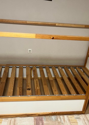 IKEA KURA Çift Yönlü Çocuk Yatağı Beyaz/Çam - Görsel 2