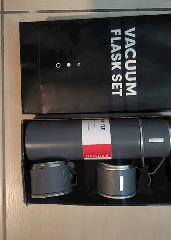 Gri  Termos - Sıcak Tutma Özellikli - Görsel 5