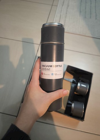 Gri  Termos - Sıcak Tutma Özellikli - Görsel 2