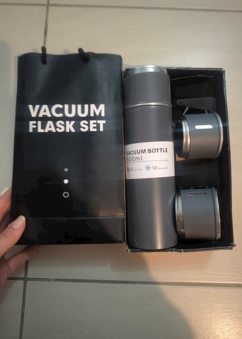 Gri  Termos - Sıcak Tutma Özellikli - Görsel 3