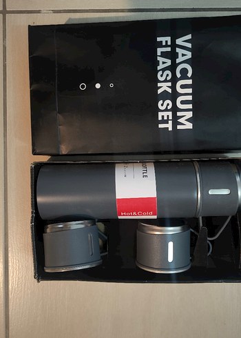 Gri  Termos - Sıcak Tutma Özellikli - Görsel 4