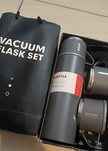 Gri  Termos - Sıcak Tutma Özellikli - Görsel 12