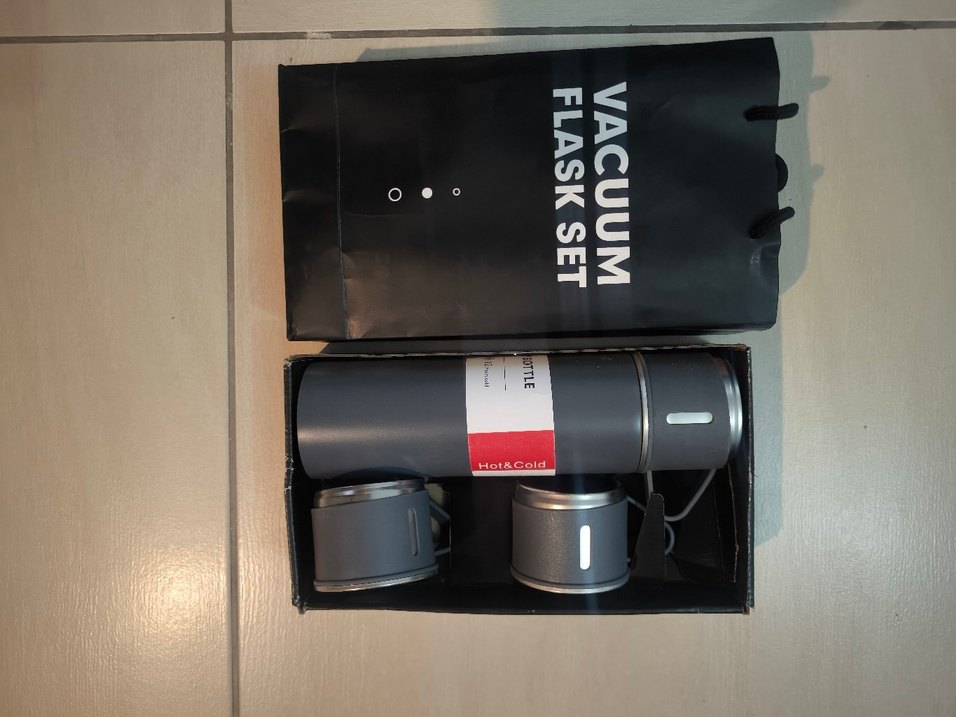 Gri  Termos - Sıcak Tutma Özellikli - Görsel 5