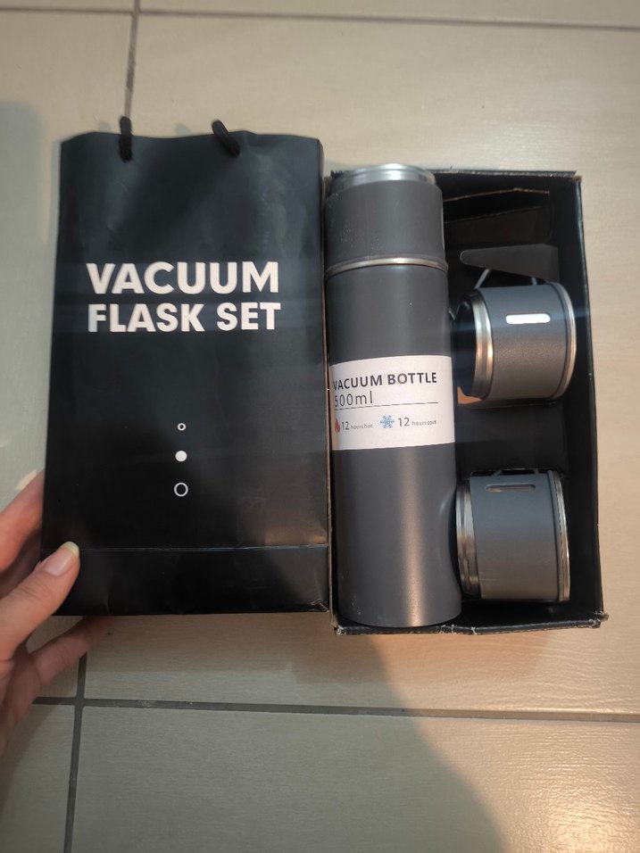 Gri  Termos - Sıcak Tutma Özellikli - Görsel 3