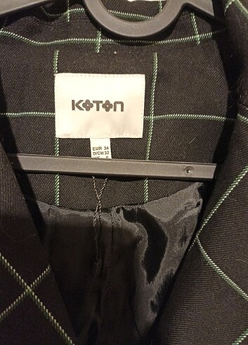 Koton Koton ekoseli blazer ceket 