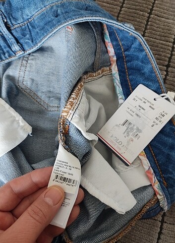 38 Beden mavi Renk Us Polo kadın mom jeans