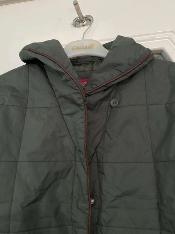 Kadın  yeşil  Kısa Fermuarlı Mont( yağmurluk) - Görsel 3