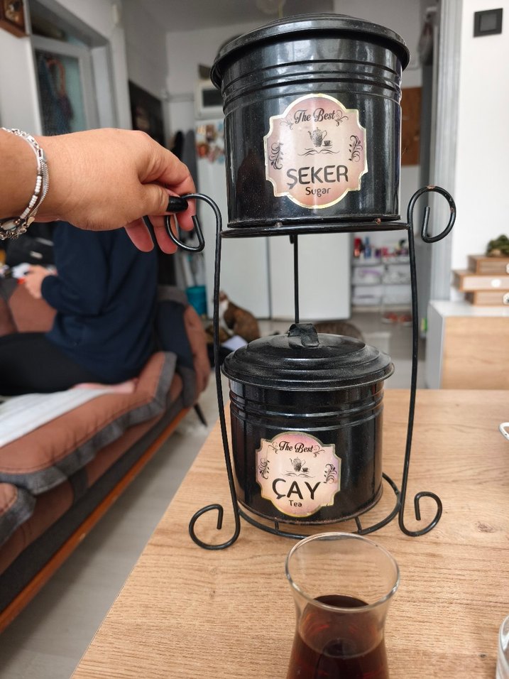 Bordo Çay ve Şeker Kavanoz Seti - Görsel 3