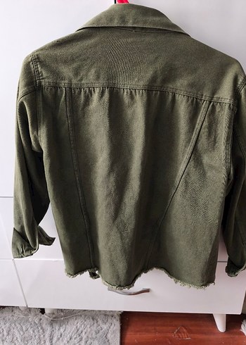 Düğmeli Haki Kamuflaj Kot Ceket - Görsel 3