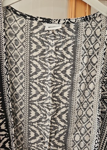 m Beden siyah Renk Desenli Kimono