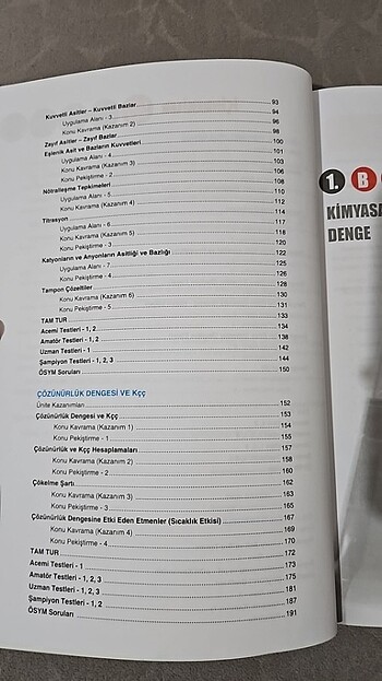  Beden Çap ayt Kimya denge fasikülü
